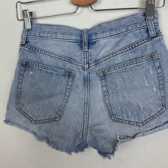 We The Free Shorts Hig Rise Cut Off Shorts 24 Boho Denim Western Festival Summer - Picture 7 of 7